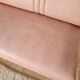 Pink faux leather bistro bench for 3 people