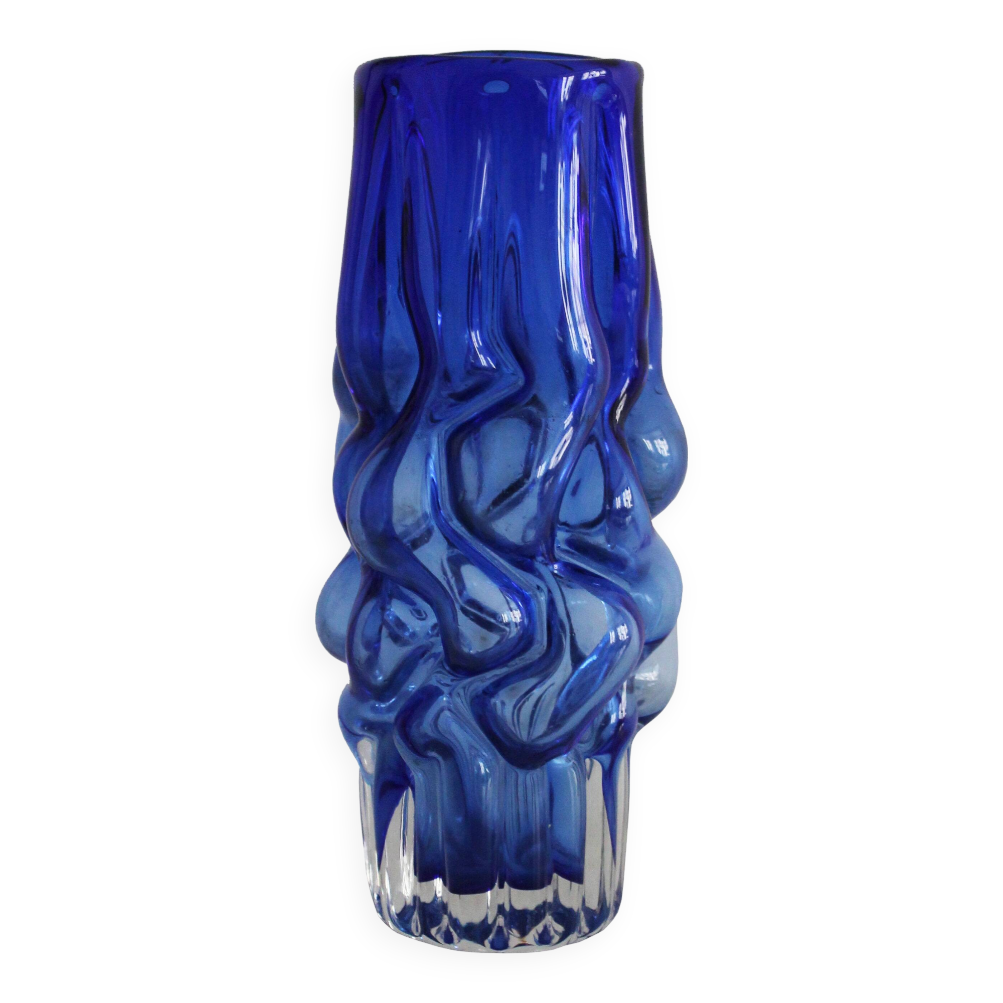 1960's Flower Vase by Pavel Hlava for Novy Bor Glasswork