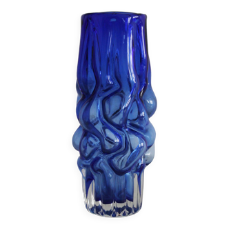 1960's Flower Vase by Pavel Hlava for Novy Bor Glasswork