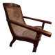 Planter's chair in wood and cane
