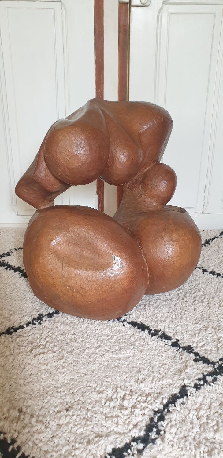 Abstract wooden sculpture