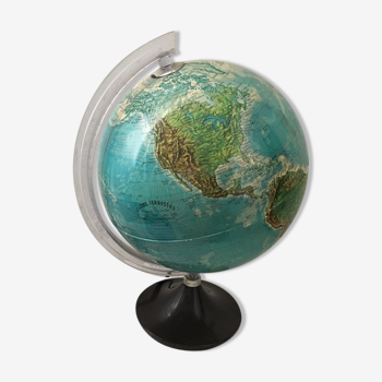 Globe terrestre lumineux vintage