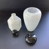 2 vases en verre d’art de Murano Vetriarte signés, Italie 1988