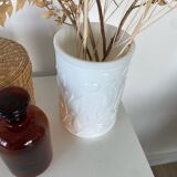 Large opaline white vase