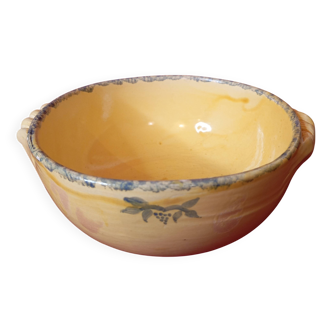 Ceramic bowl grignan pottery drôme signed