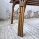 1950s rattan table with ceramic top