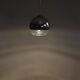 Mid-Century Chandelier in Chromed Steel and Opaline Glass, Germany, 1970s
