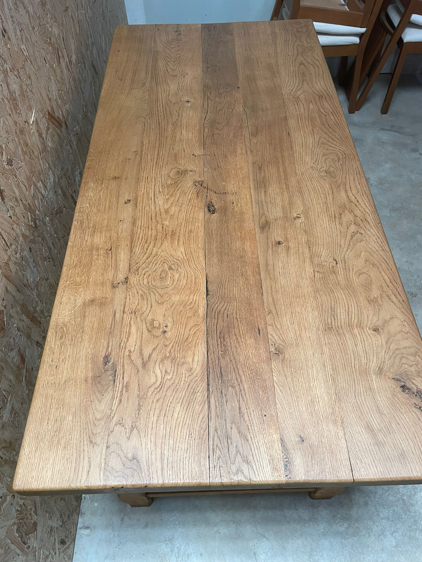 Table de ferme en chêne massif 180cm