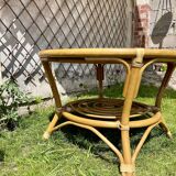 Table basse en rotin