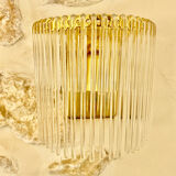Applique verre et structure or Sciolari, Italie 1980s