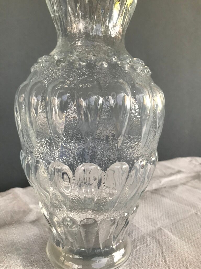 Vintage moulded glass vase