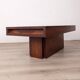Vintage 60's wooden table with container  italian design