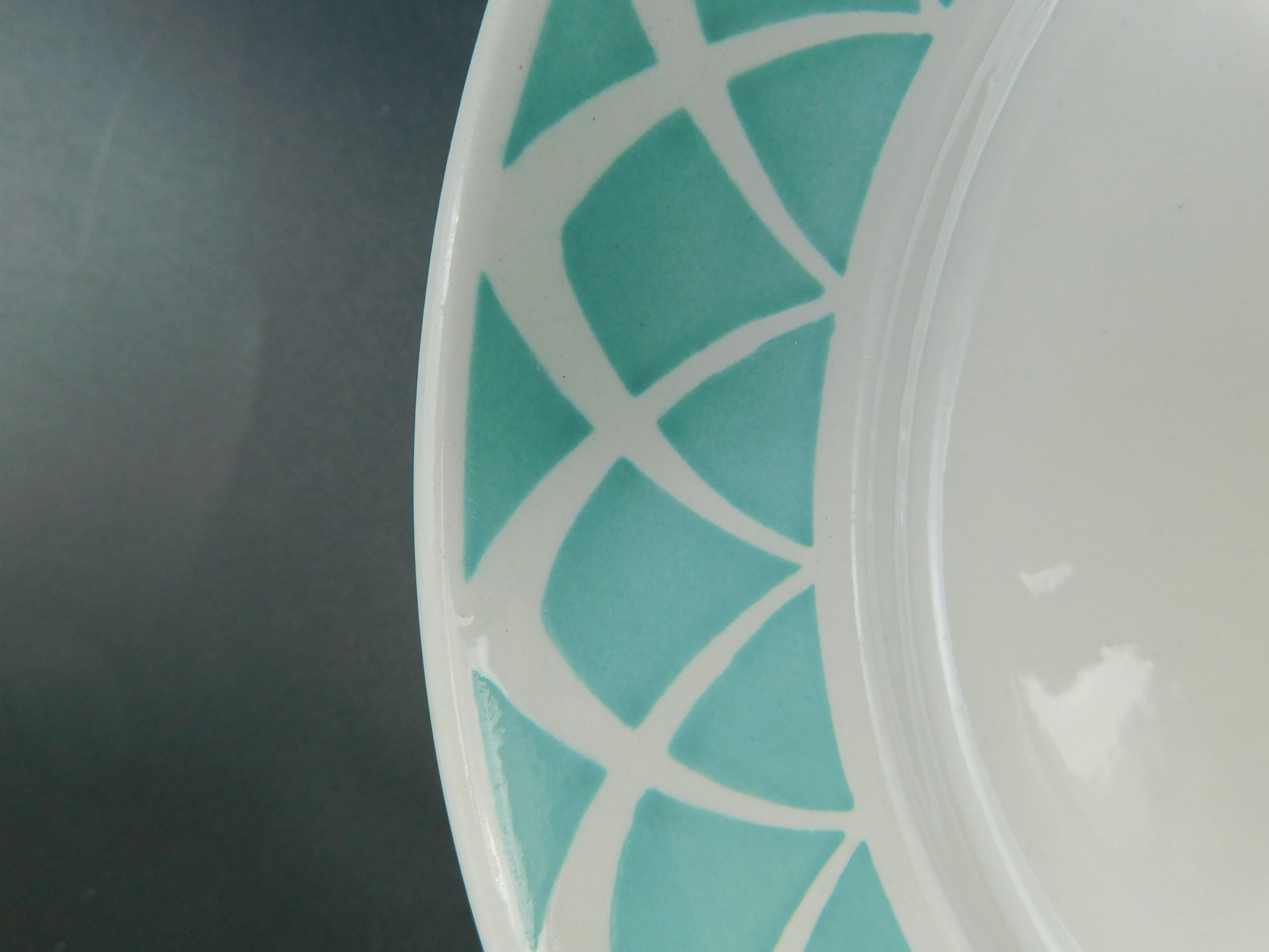 6 flat plates - Fenal Badonviller - Mint Green