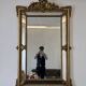 Louis XV style mirror with moulded gilded wood and stucco from the Napoleonic III era.