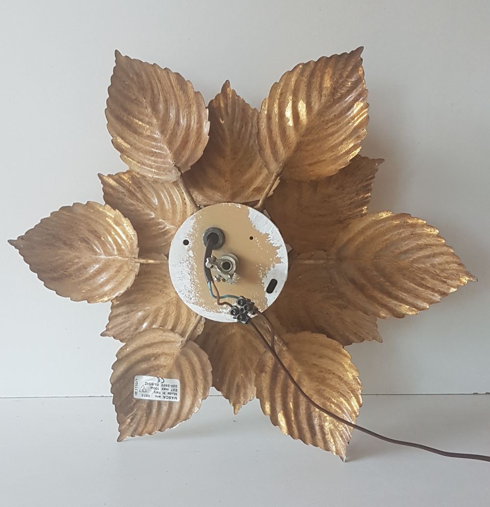 Golden metal flower ceiling Masca 40 cm