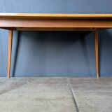 Authentique Table type Scandinave pieds compas Vintage années 50 en très bon état