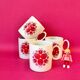 Set of 4 cups white porcelain coffee, 60s