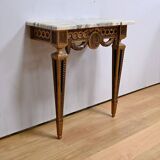 Petite Console d’Applique en Bois Sculpté, style Louis XVI, époque Napoléon III – Milieu XIXe