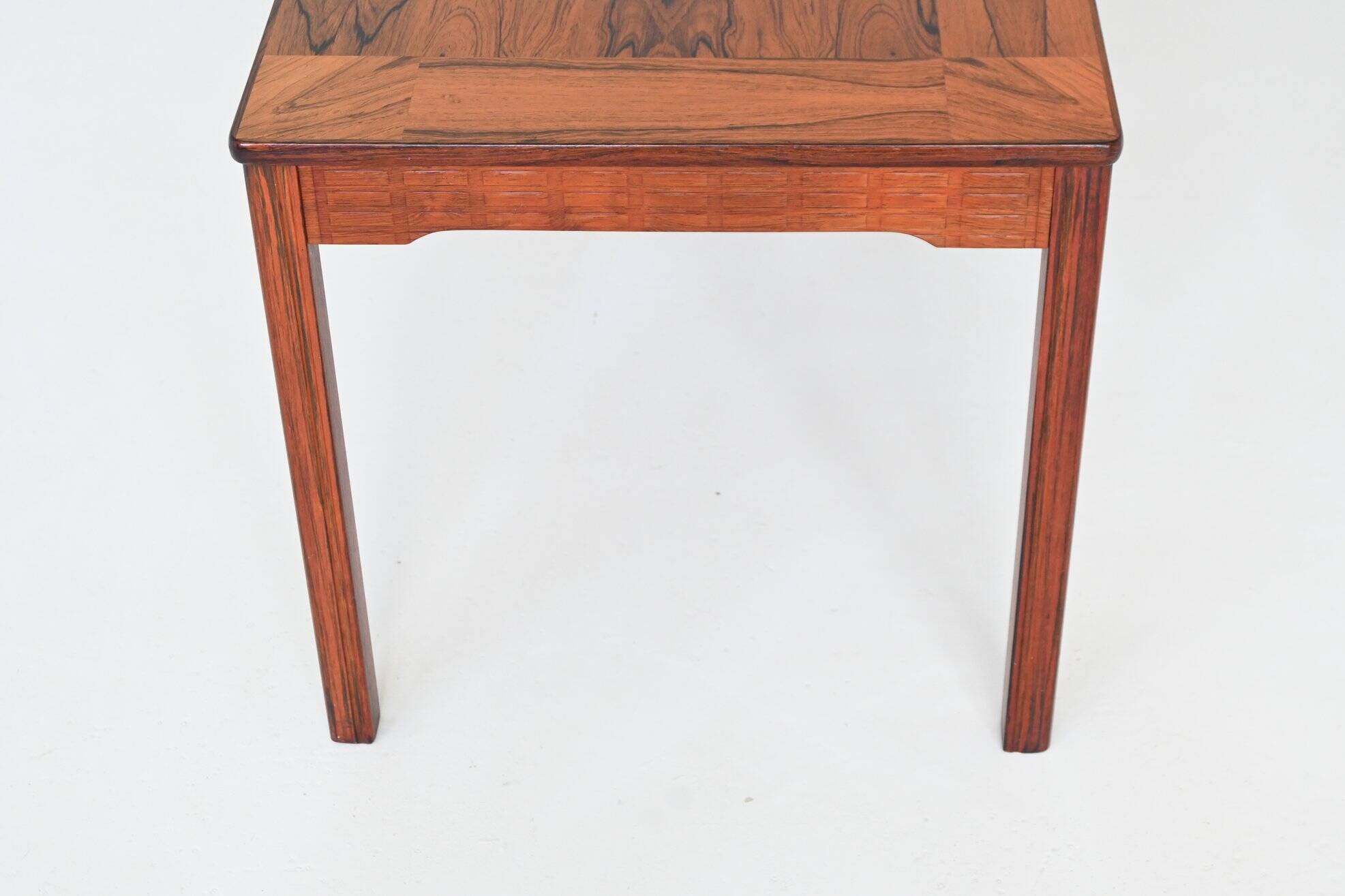 Grande table basse Alberts Tibro en palissandre Danemark 1970