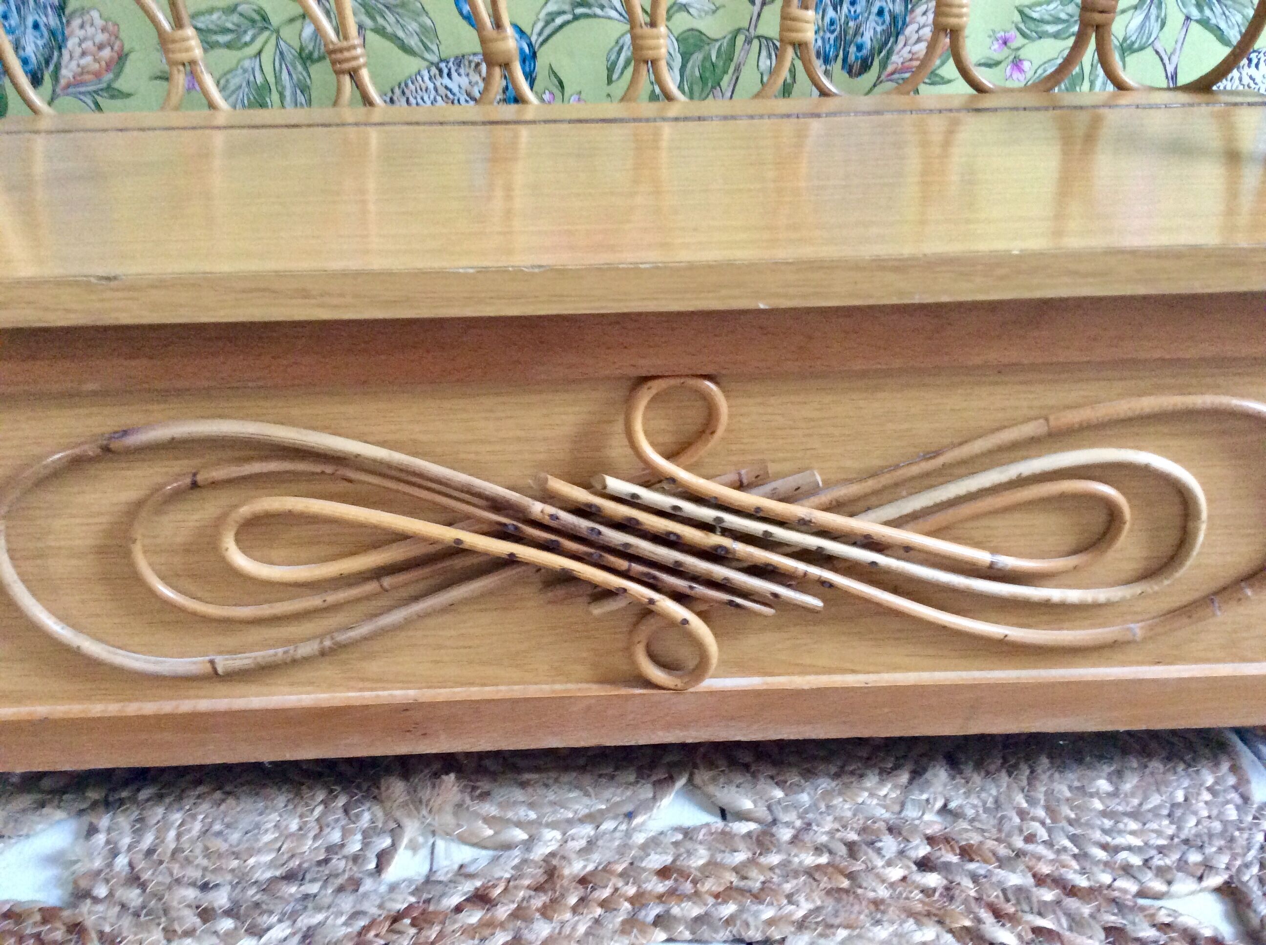 Bench chest child rattan vintage