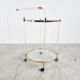 Brass and lucite drinks trolley, 1970s