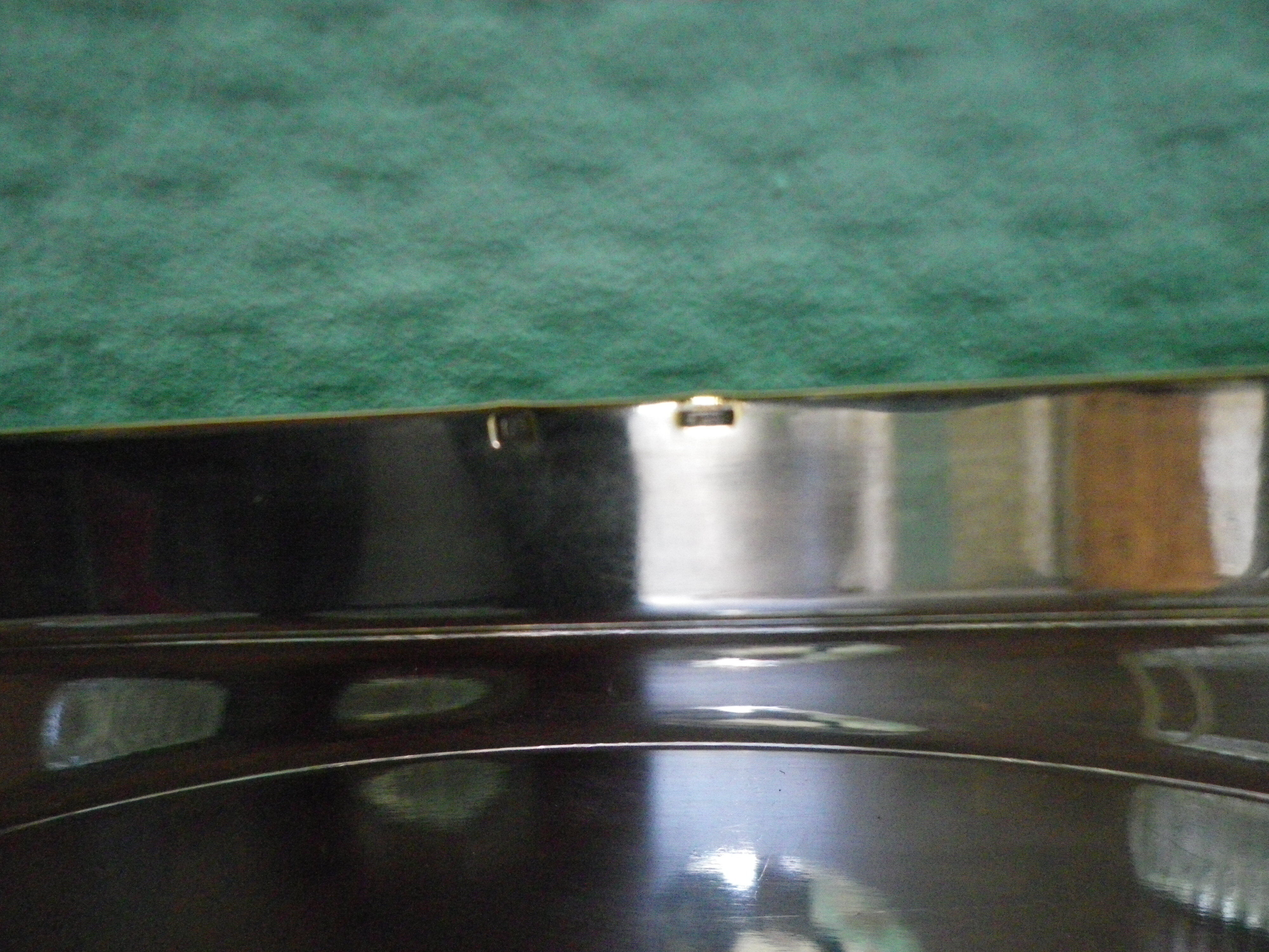 5-compartment thick glass servant - Silver metal with punch - Wooden handles - 1950/60