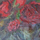 Oil on still-life canvas bouquet of flowers by Anfrey-Monin