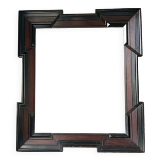 Grand cadre en bois ancien 57 cm x 50 cm