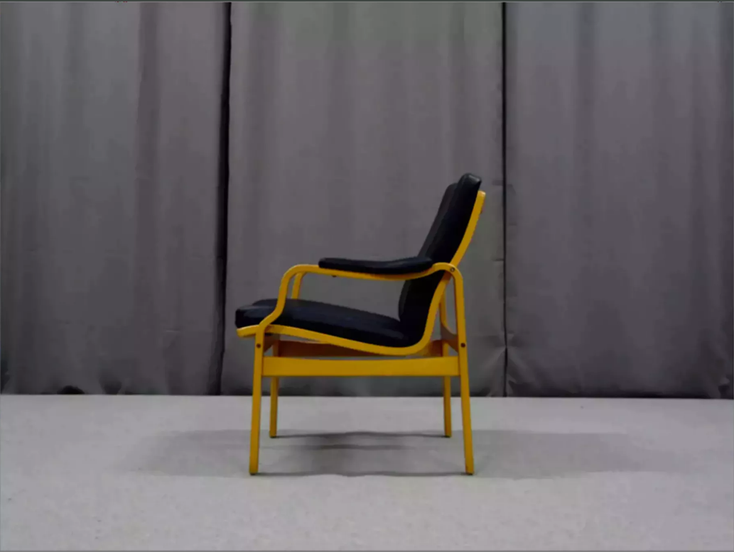 Pair of leather armchairs, 1970