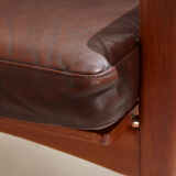 Danish leather sofa set by Arne Wahl Iversen for Komfort