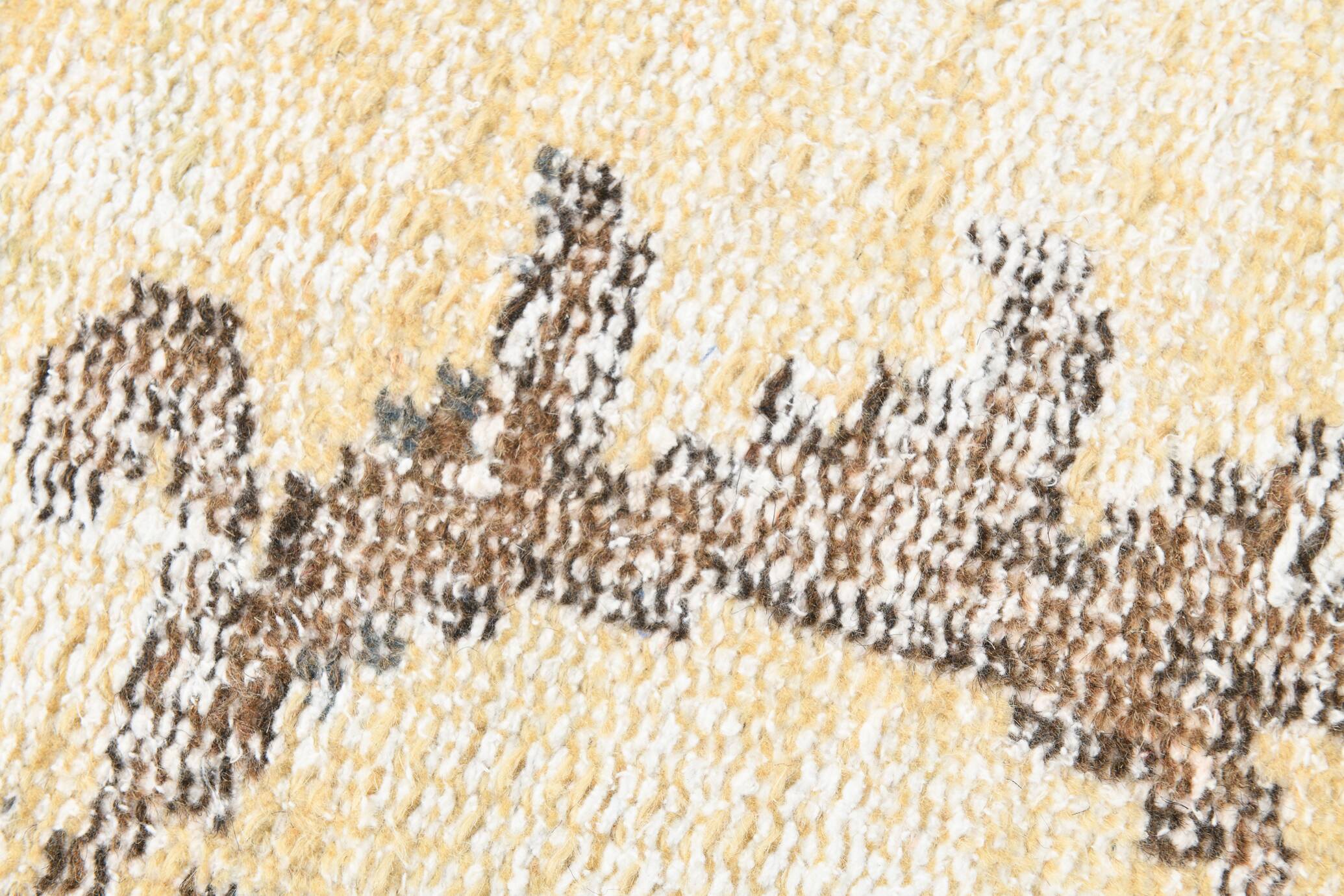 5x8 Pale Yellow Handmade Wool Soft Turkish Rug, 159x238Cm SK 5244