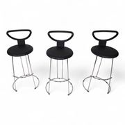 Fasem Italia 3-piece set of postmodern bar stools by Nobu Tanigawa, 1990