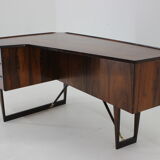 1960s Peter Løvig Nielsen 'Boomerang' Desk in Palisander Hedensted Møbelfabrik, Denmark