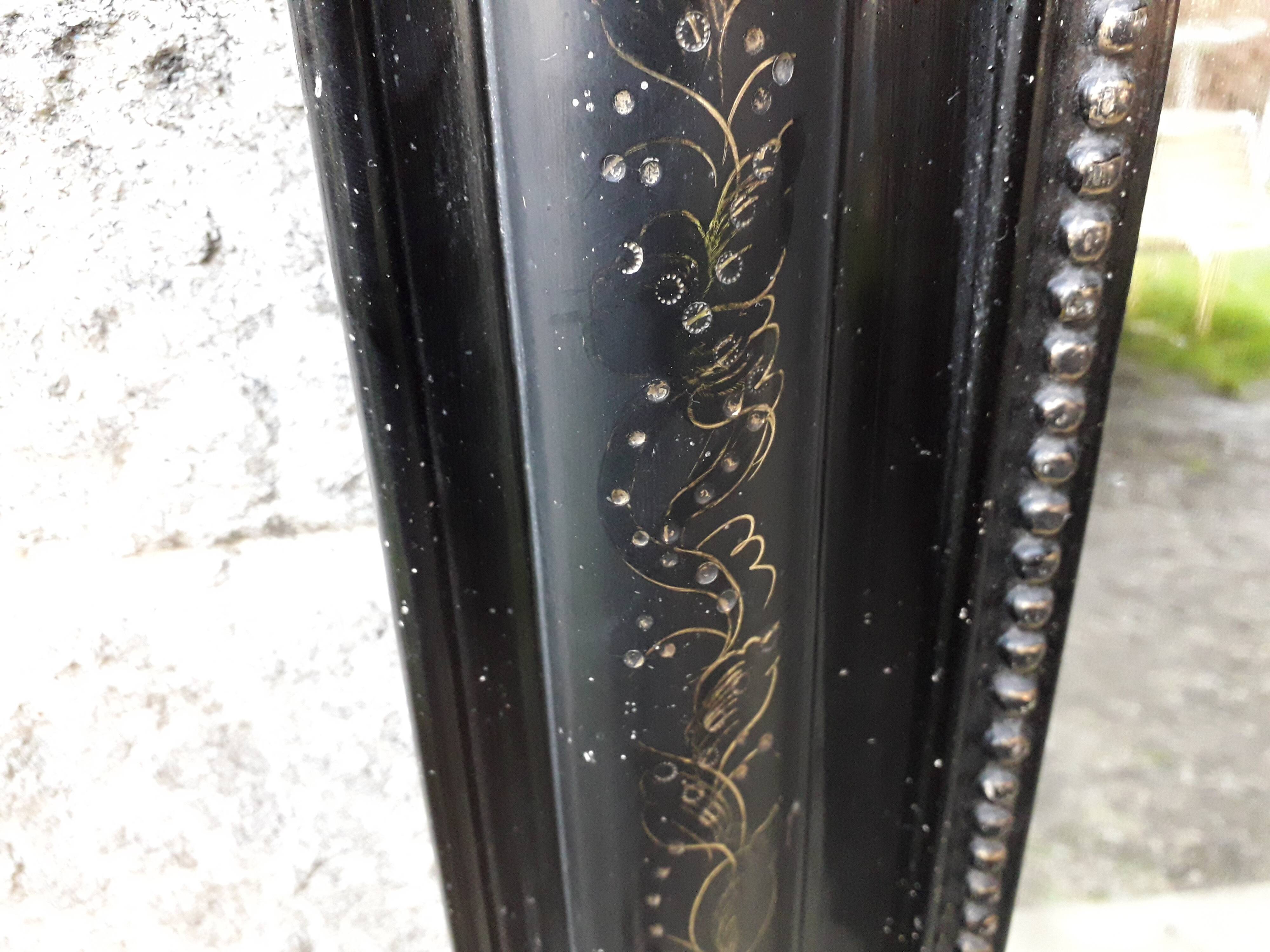 Black Louis Philippe mirror 130 cm × 93 cm