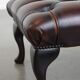 Pouf Chesterfield marron foncé en cuir de vachette
