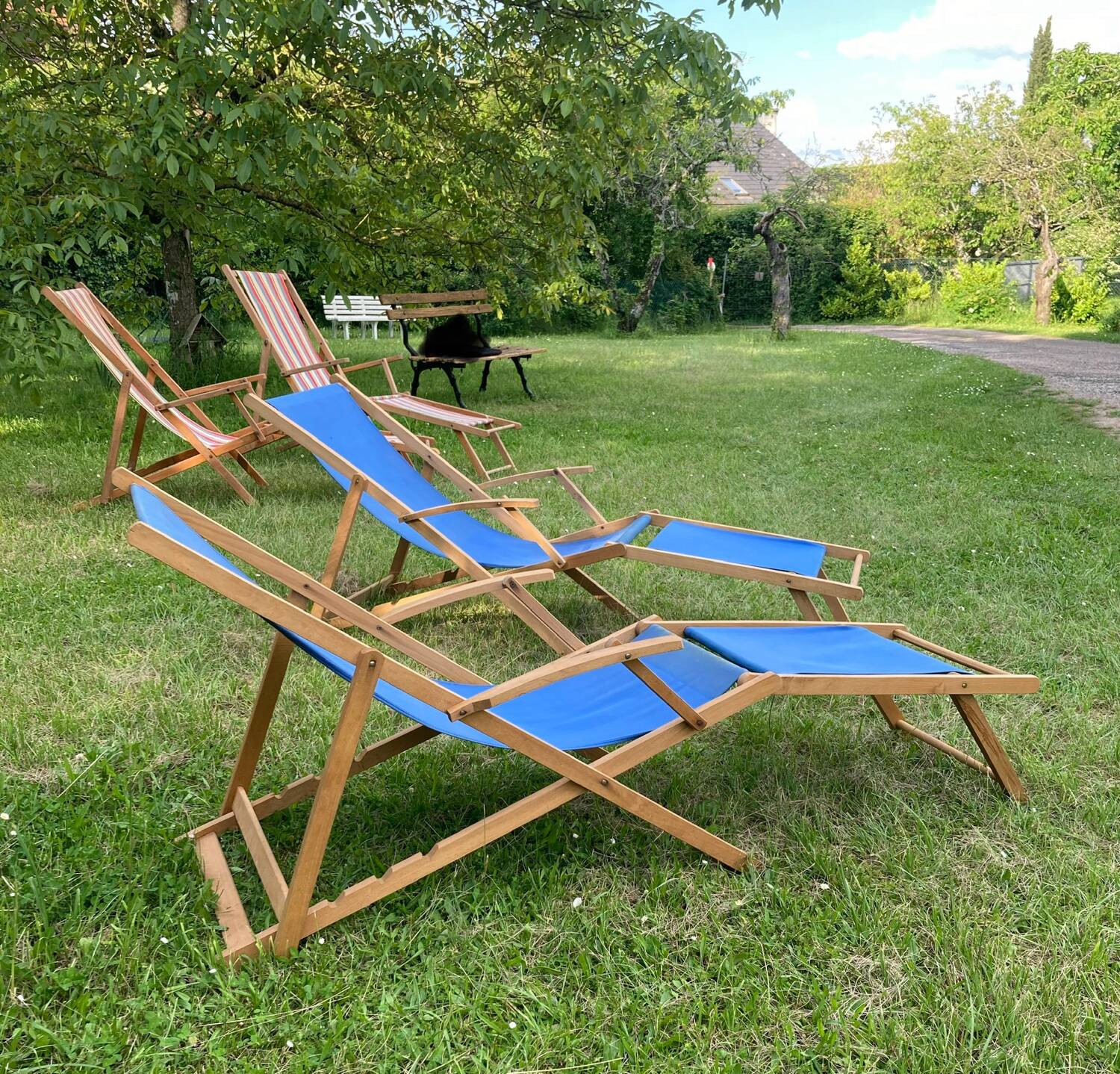 Mid 20th century sun loungers