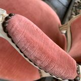 Pink velvet convertible chair