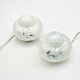 Pair of 1960s UFO Table Lamps with Marbled Glass Lampshade