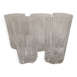 5 bayel crystal long drink glasses