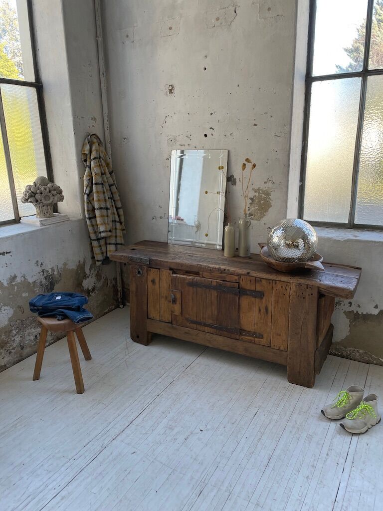 Established former brutalist console oak pine