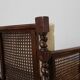 Paire de fauteuils en chêne anglais antique et en rotin avec des détails torsadés, Royaume-Uni c