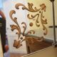 Large brasserie bistro mirror in eglomised glass