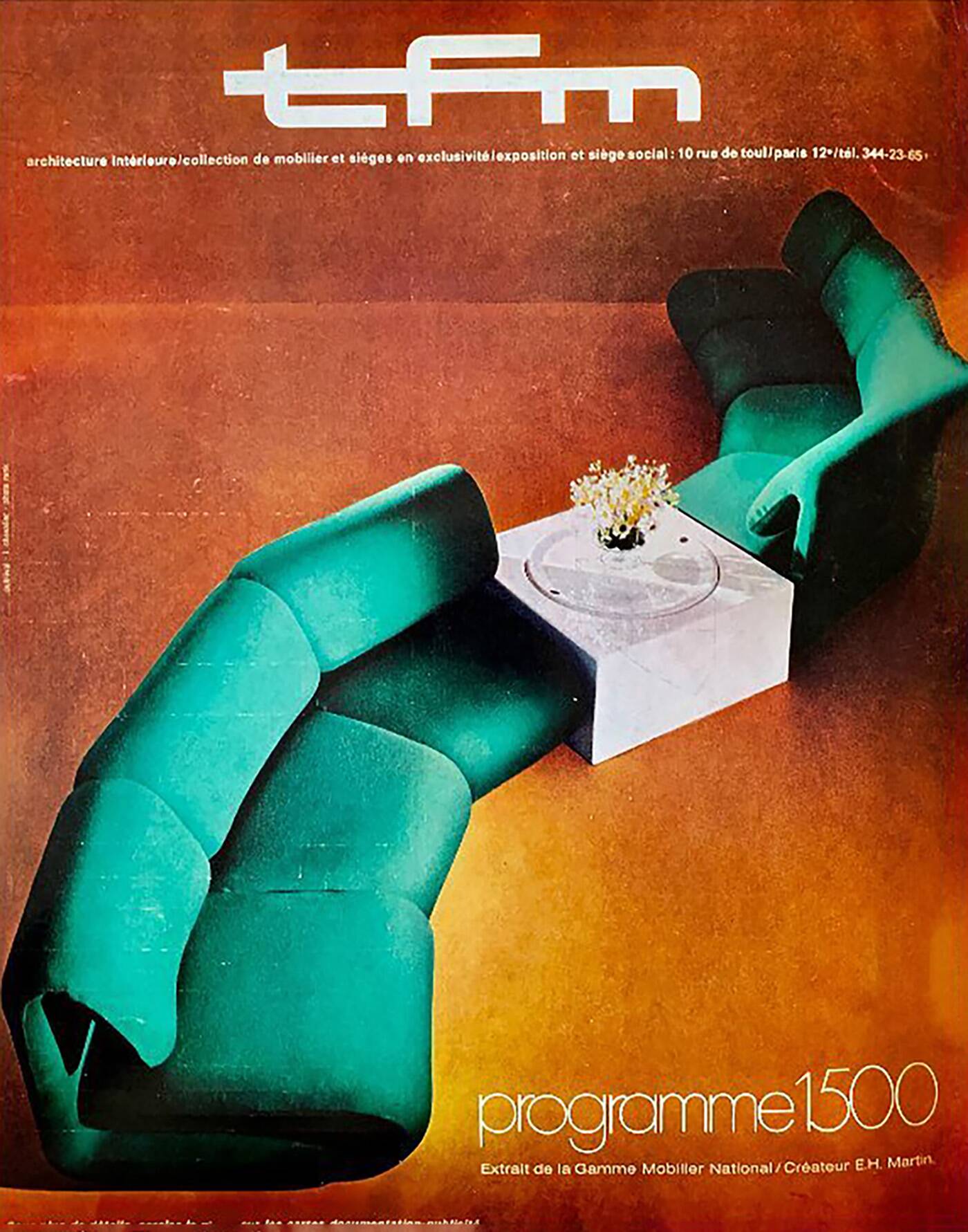 Etienne Henri Martin space age lounge chair Series 1500