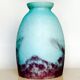 Tulipe en pate de verre bleue turquoise