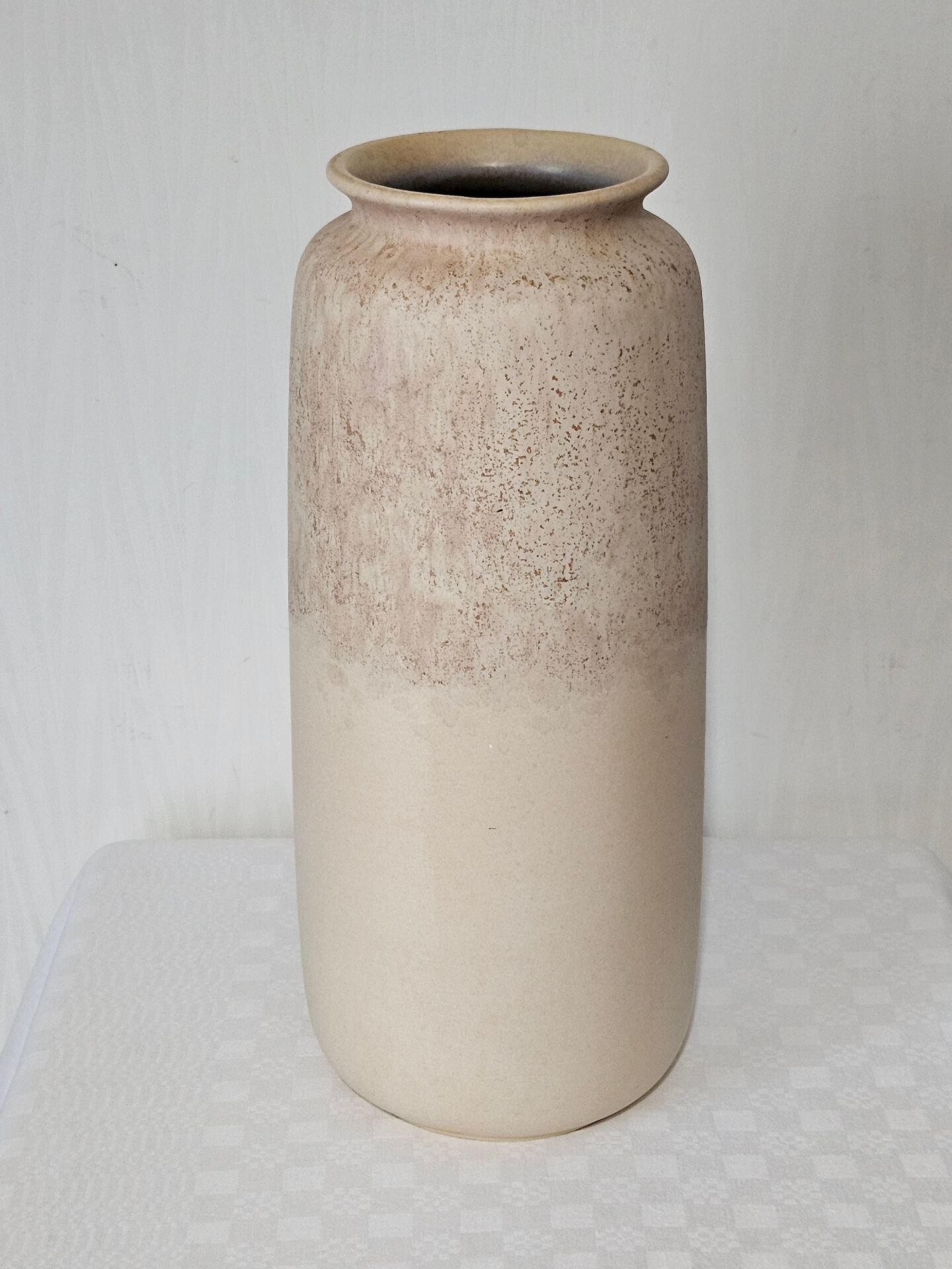 Large vintage textured ceramic vase