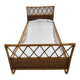 Vintage 1 place rattan bed