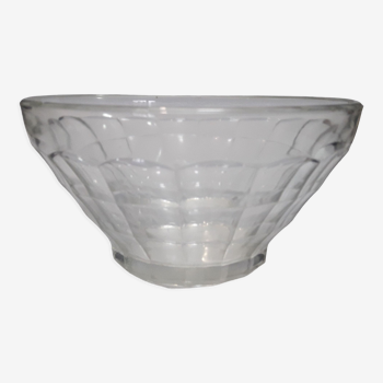 Glass bowl, faceted, VHF