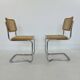Pair chairs design Marcel Breuer, Italy, 1980