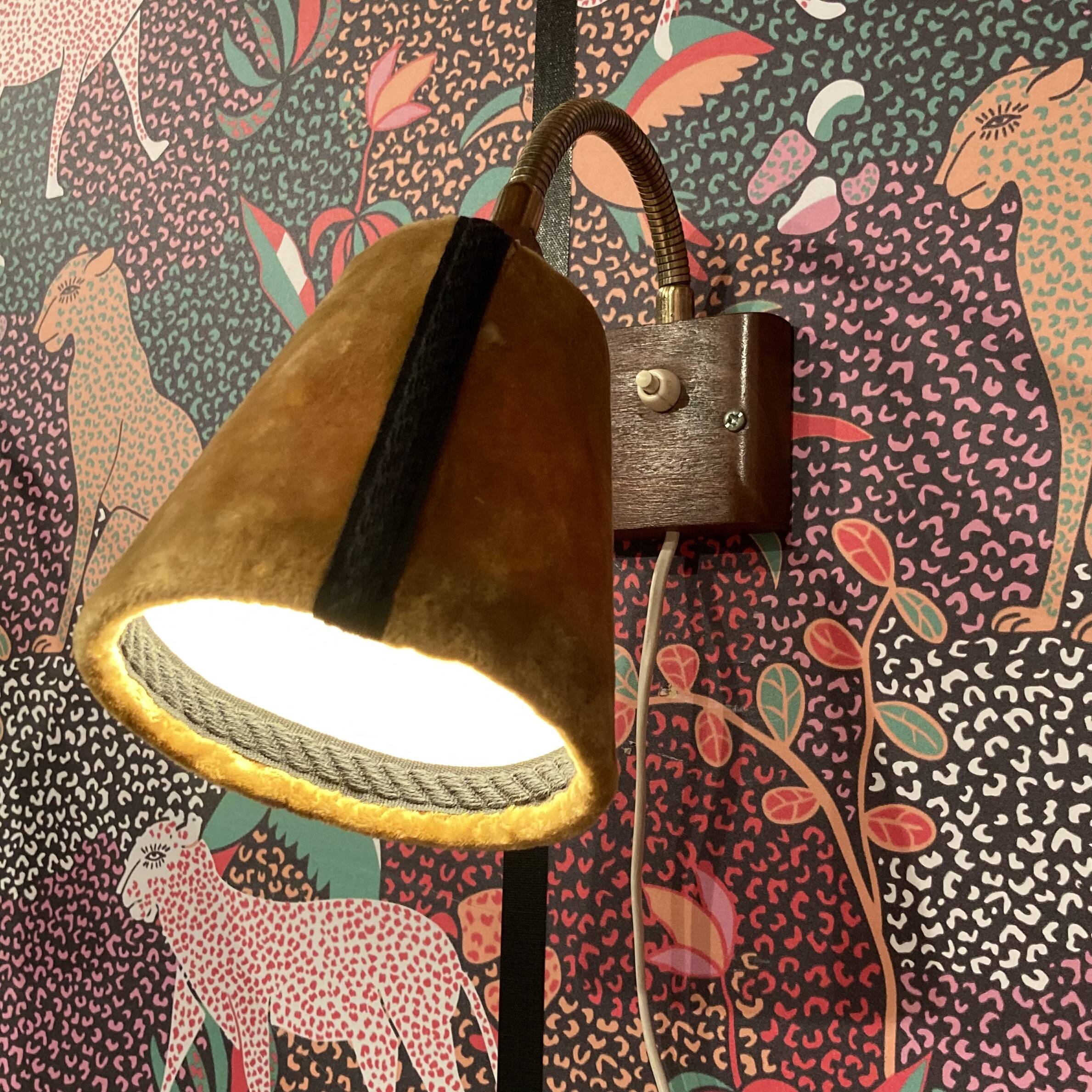 Pair of modular wall lights, Scandinavian design, 1950s.