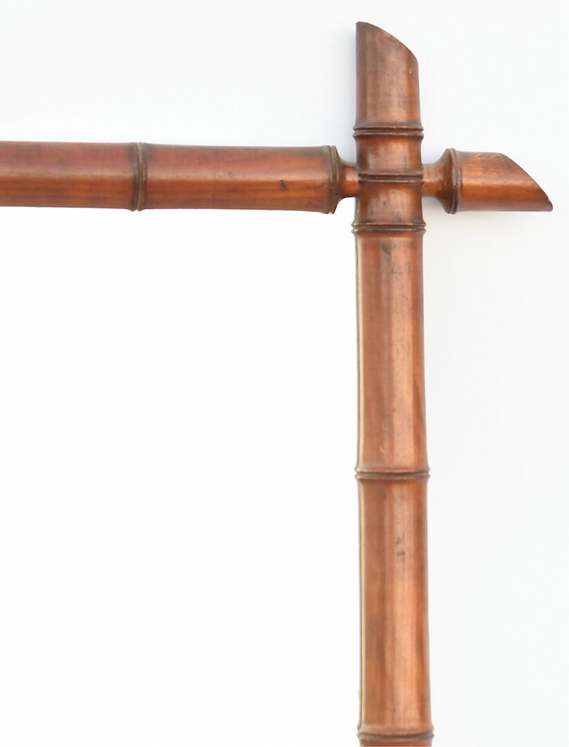 Wooden mirror imitation bamboo 91x66 cm